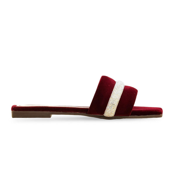 Maroon Casual Slipper For Ladies CL2100