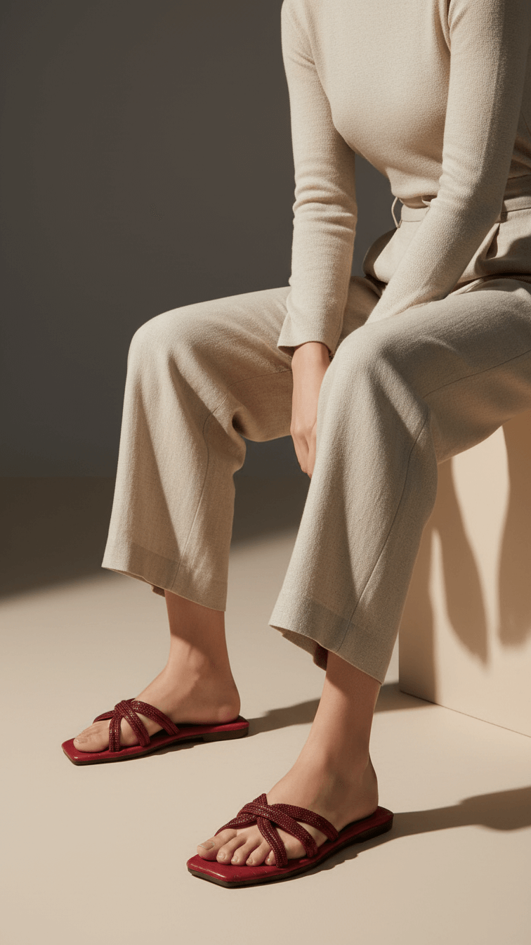 Maroon Casual Slipper CL2102