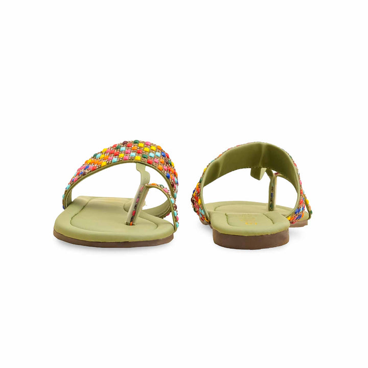 Green Casual Chappal CL2105