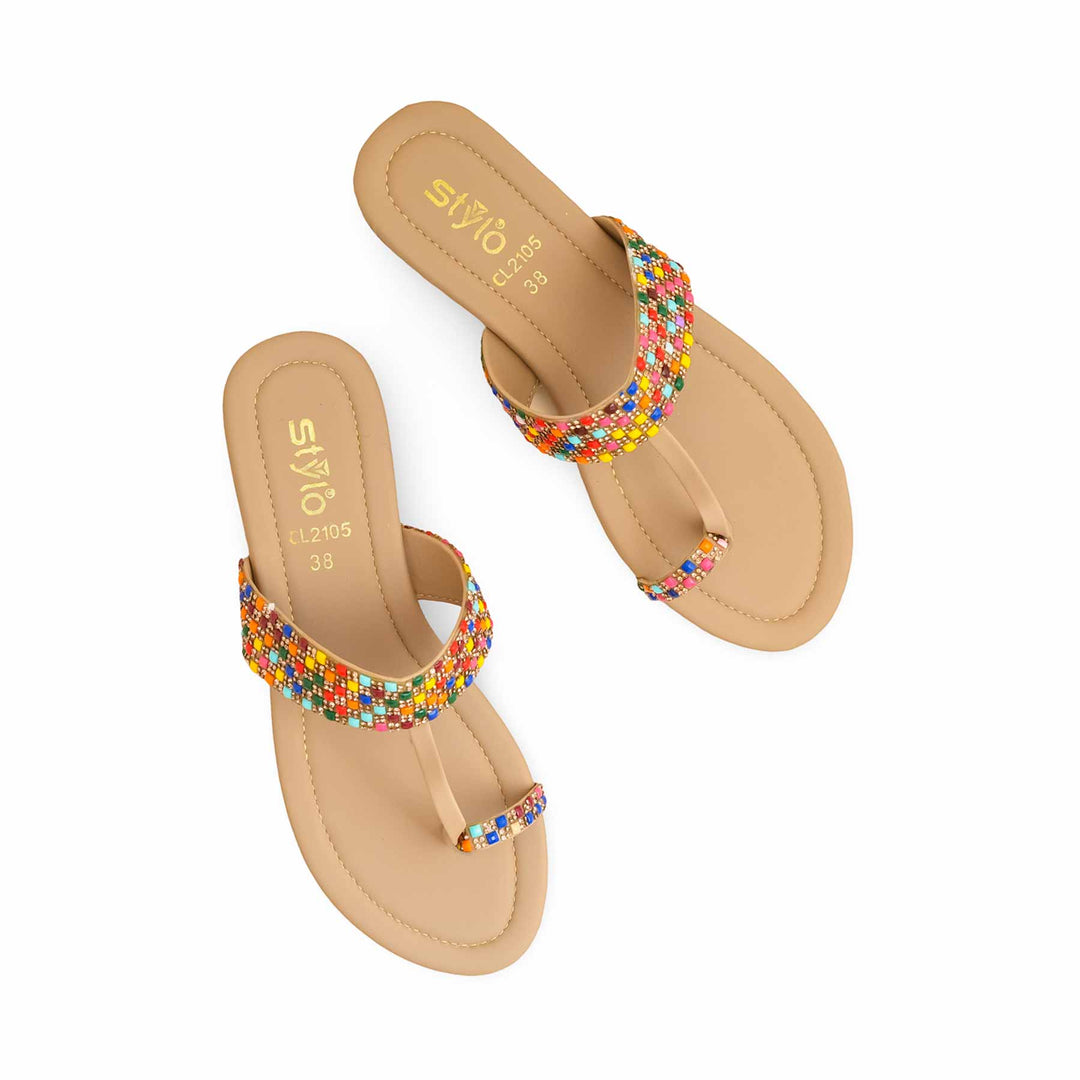 Beige Casual Chappal CL2105