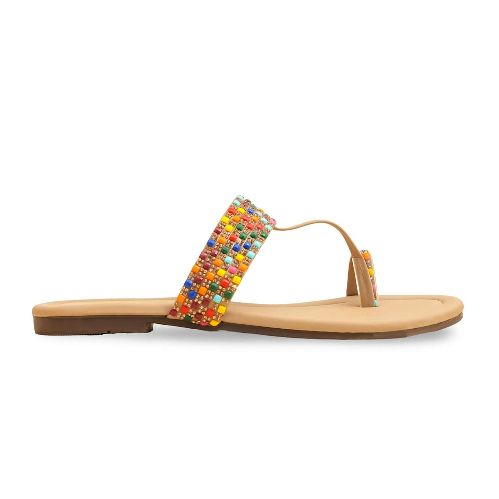 Beige Casual Chappal CL2105