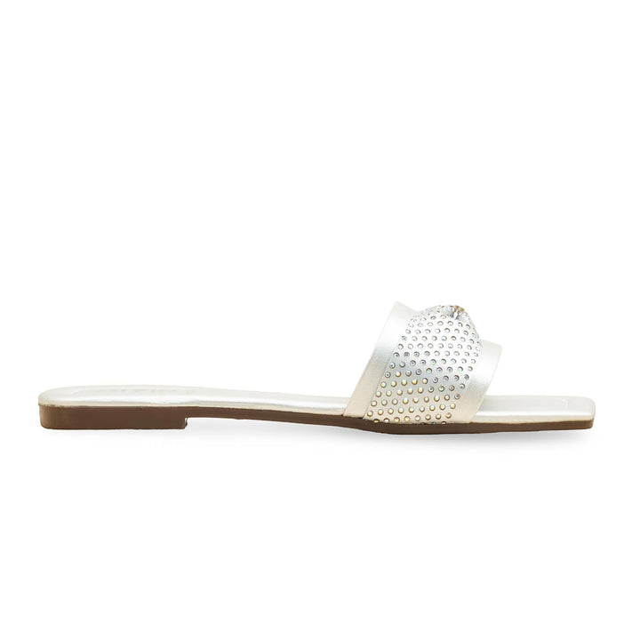 Silver Casual Slipper For Ladies CL2106