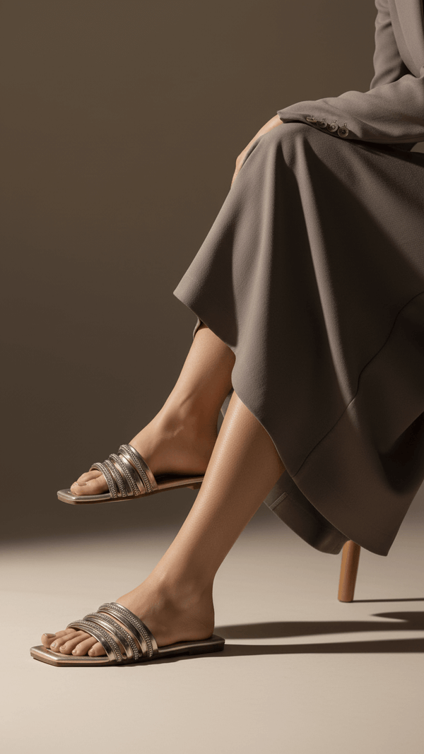 Grey Casual Slipper For Women CL2109