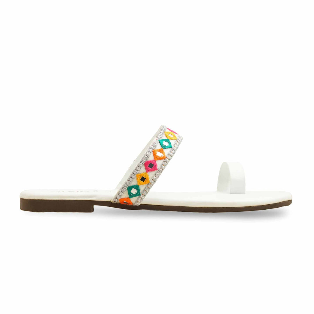 White Casual Chappal CL2110