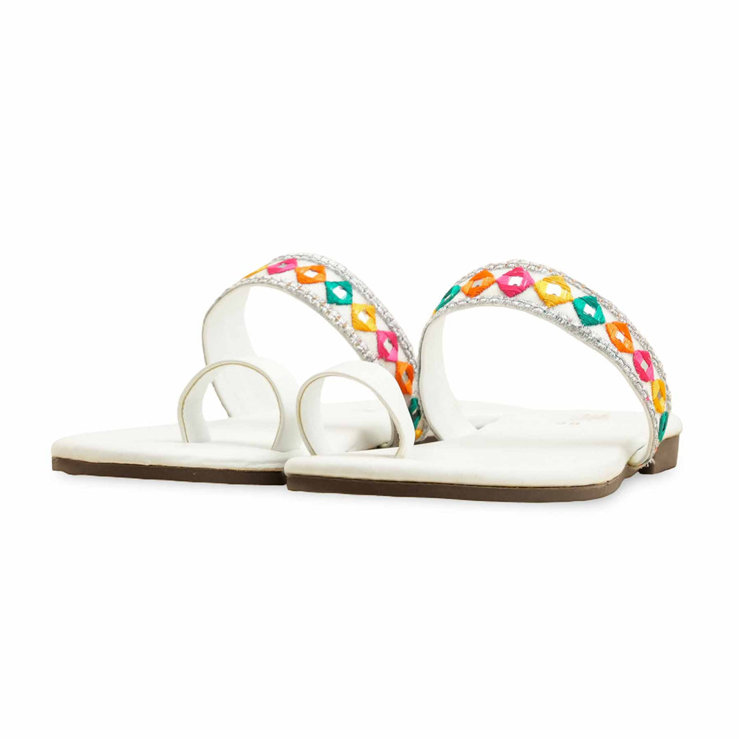 White Casual Chappal CL2110