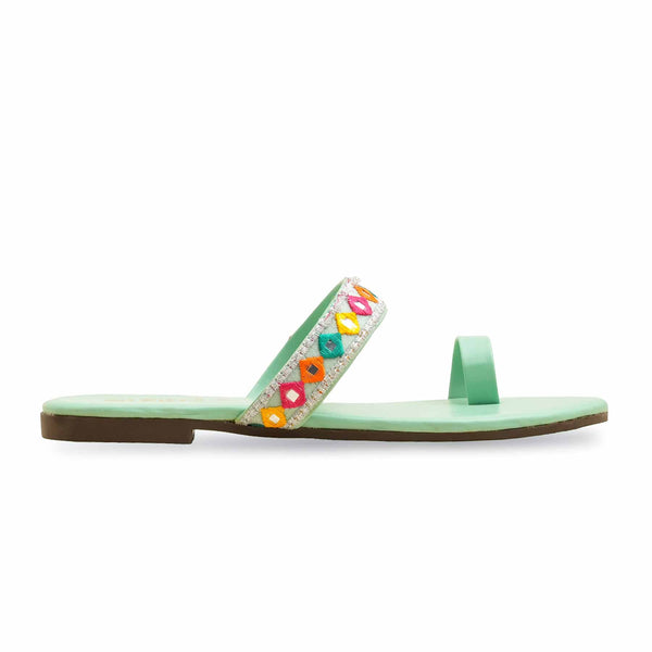 Aqua Green Casual Chappal CL2110