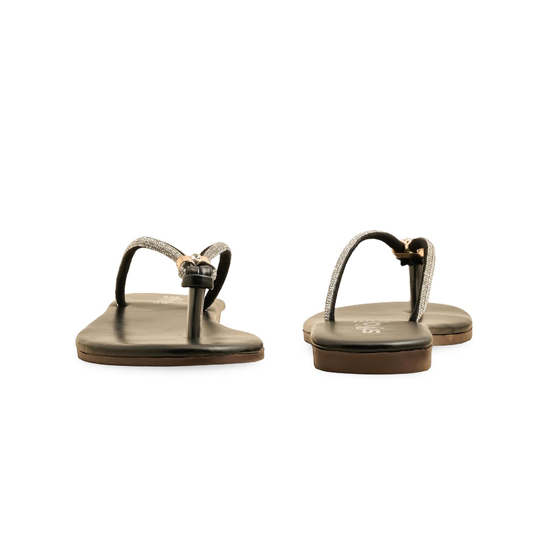 Black Casual Chappal CL2111