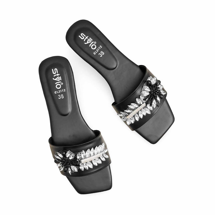 Black Casual Slipper CL2112