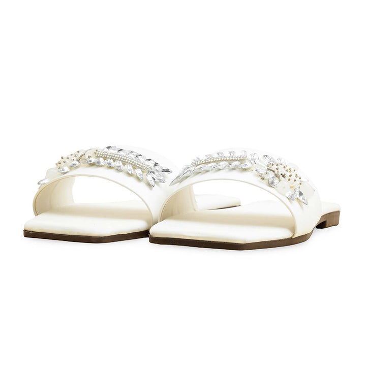 White Casual Slipper CL2112