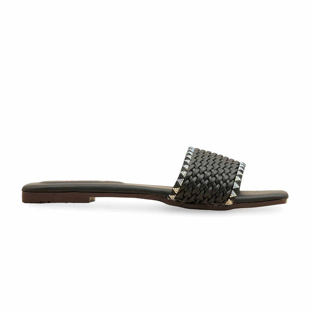 Black Casual Slipper For Ladies CL2117