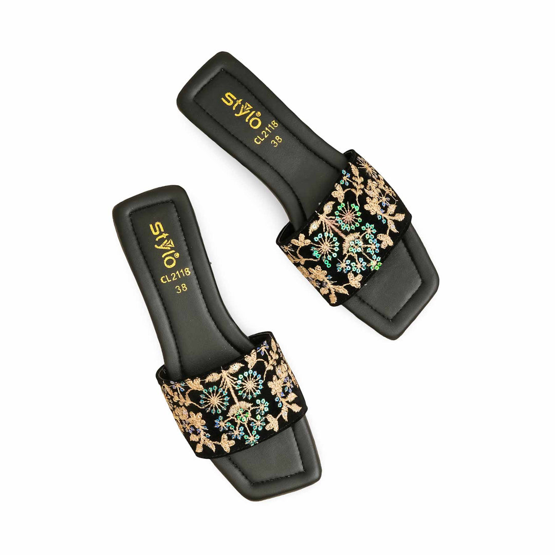 Black Casual Slipper CL2118