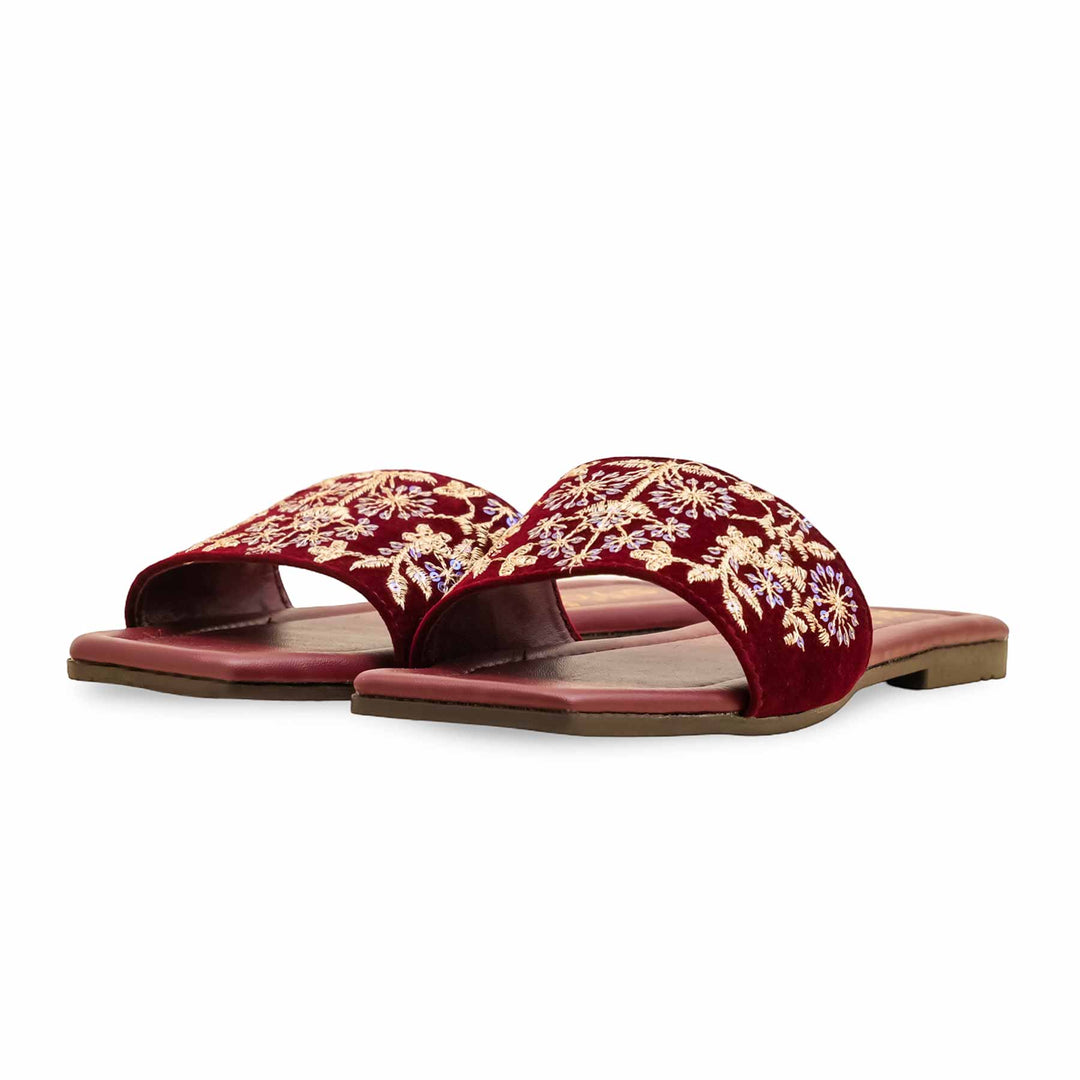 Maroon Casual Slipper CL2118