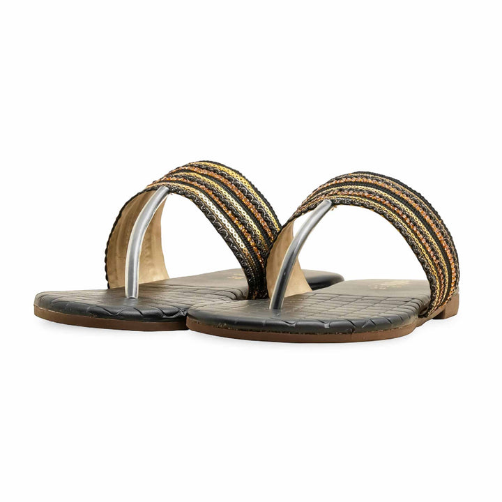 Black Casual Chappal CL2135