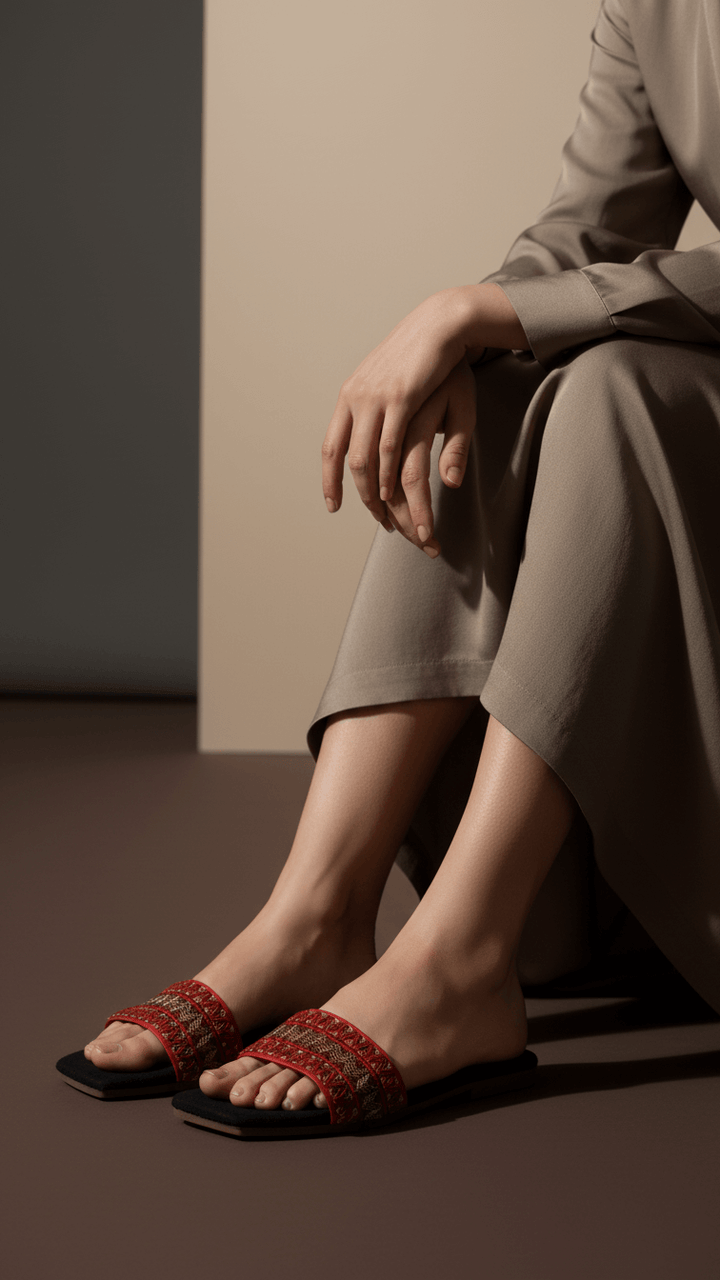 Maroon Casual Slipper CL2136