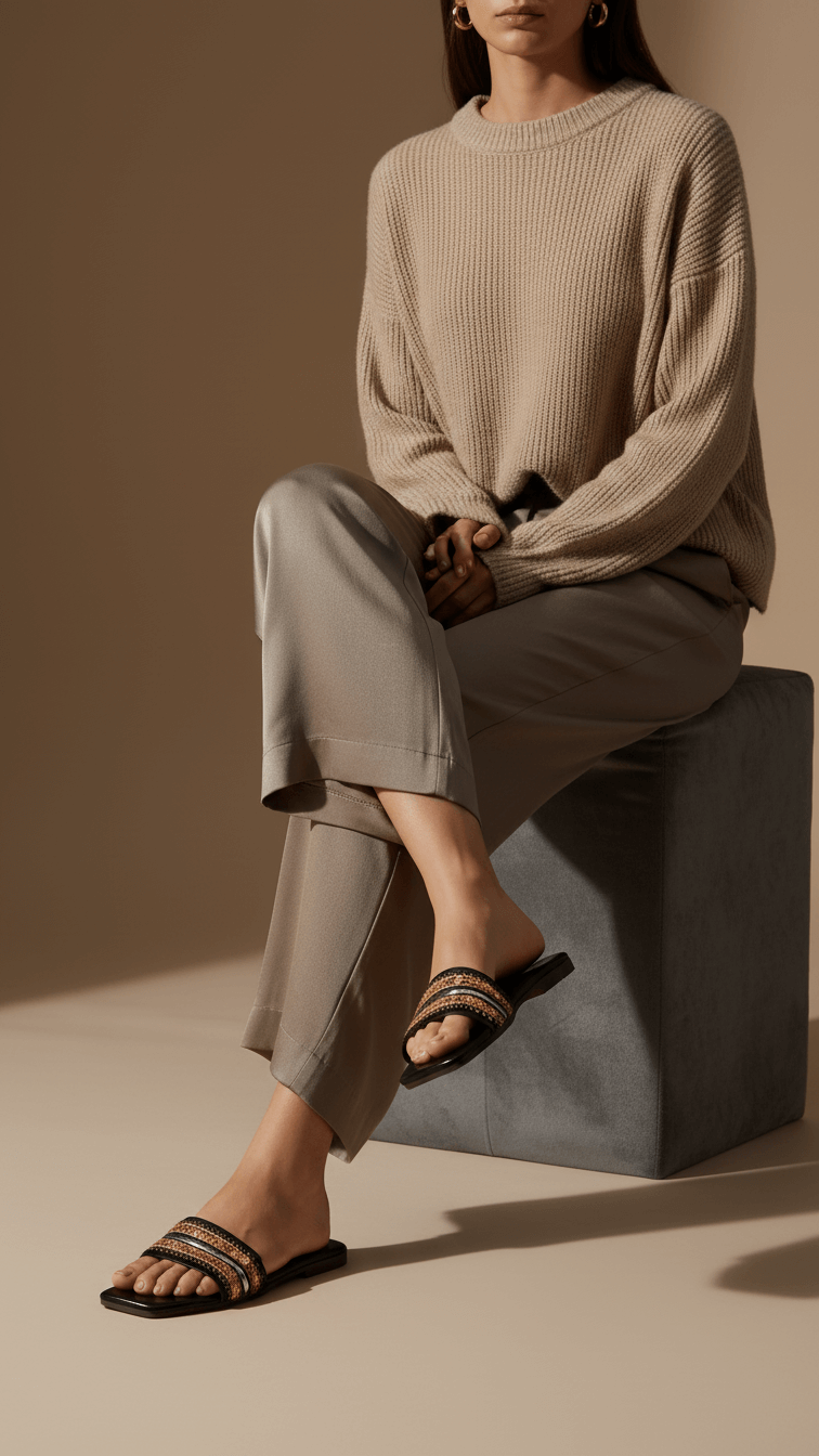 Black Casual Slipper CL2137