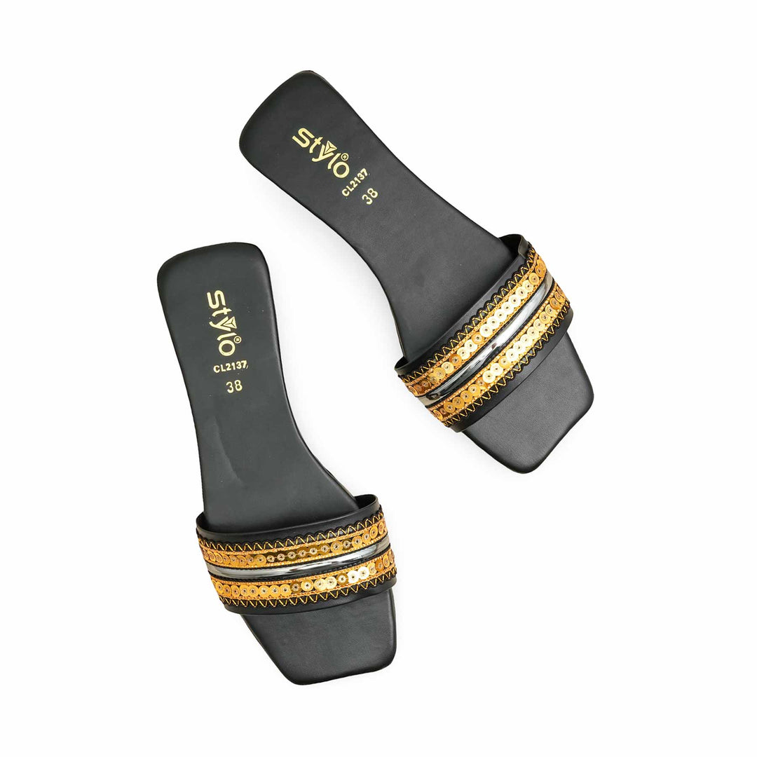 Black Casual Slipper CL2137