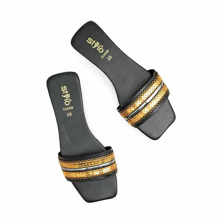 Black Casual Slipper CL2137