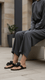 Black Casual Chappal For Ladies CL2141