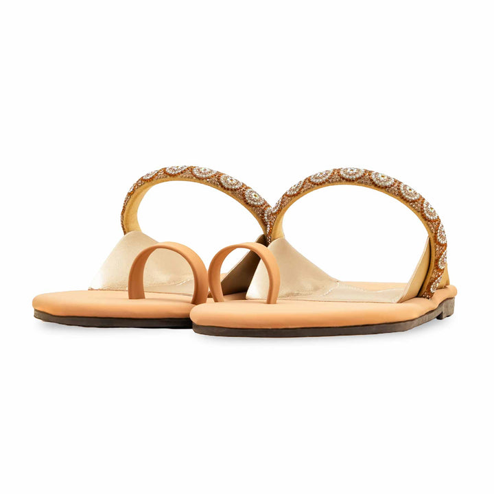 Beige Casual Chappal For Ladies CL2142