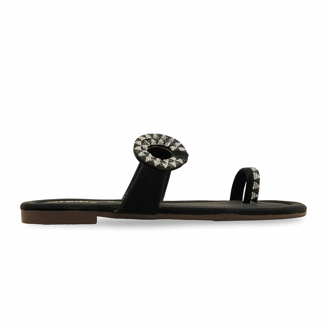 Black Casual Chappal For Women CL2143