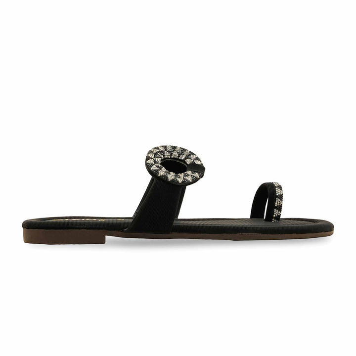 Black Casual Chappal For Women CL2143