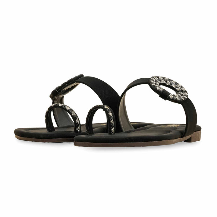 Black Casual Chappal For Women CL2143