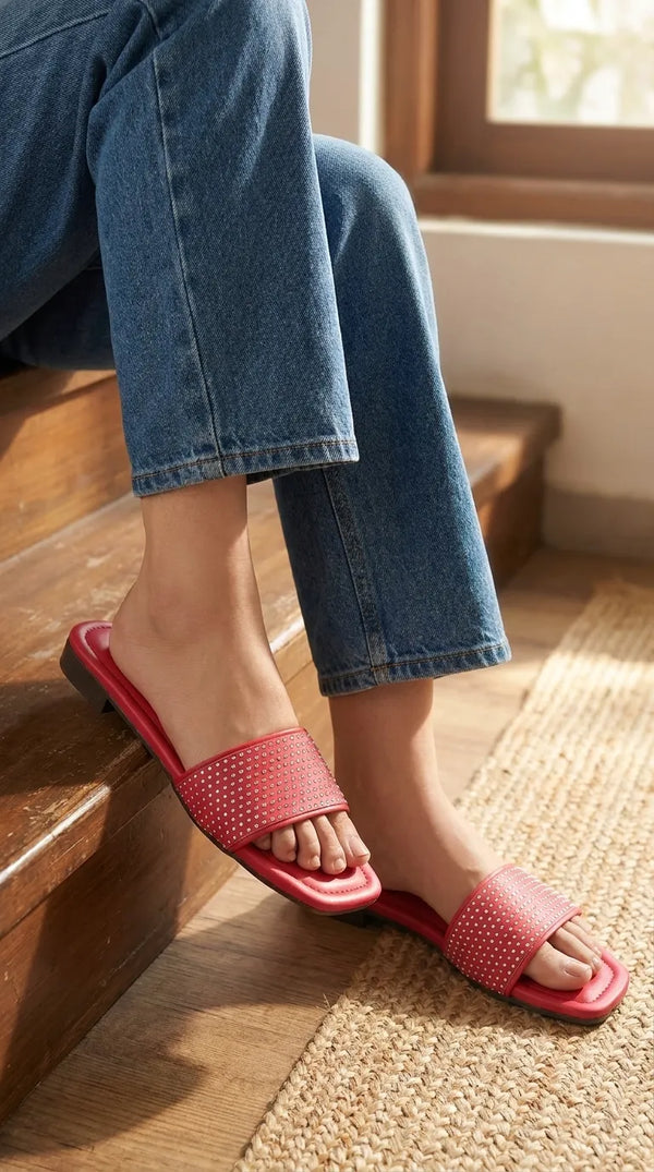 Maroon Casual Slipper For Women CL2146
