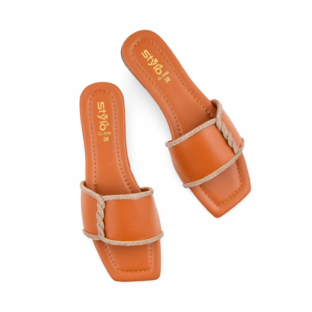 Brown Casual Slipper For Women CL2150