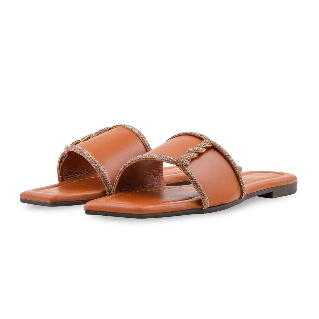 Brown Casual Slipper For Women CL2150
