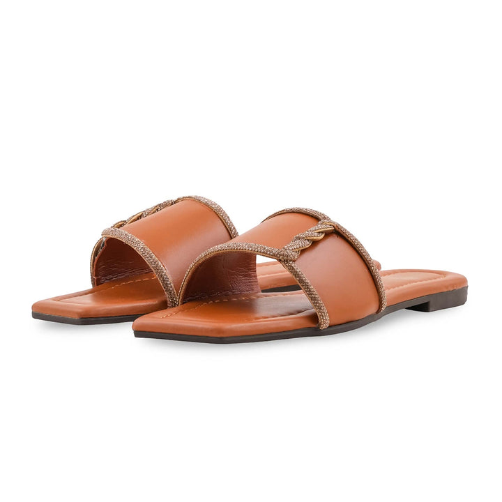 Brown Casual Slipper For Women CL2150