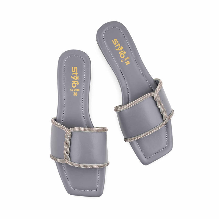 Grey Casual Slipper For Women CL2150