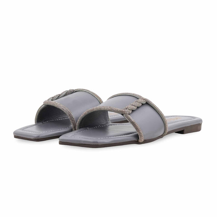Grey Casual Slipper For Women CL2150