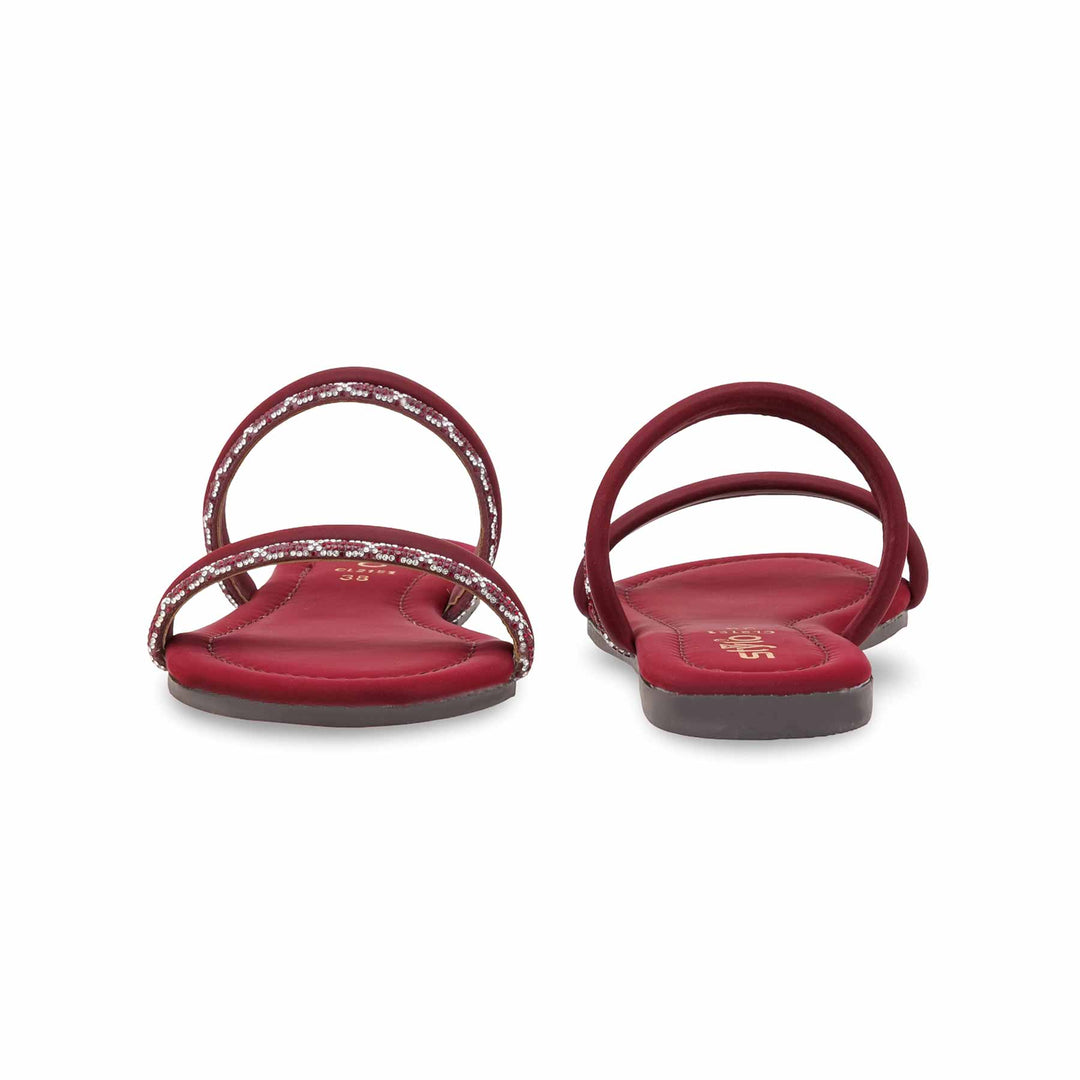 Maroon Casual Slipper For Women CL2151