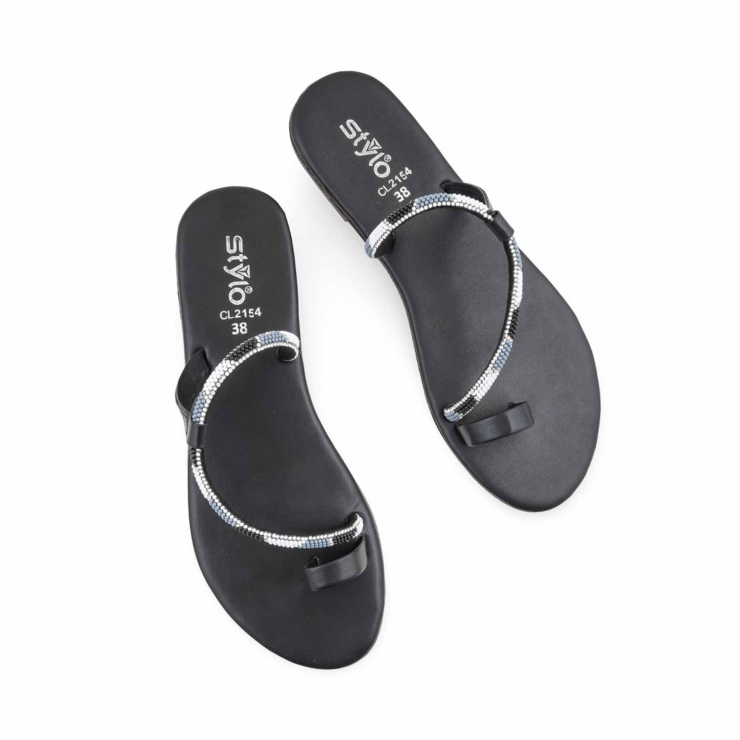Black Casual Women Chappal CL2154