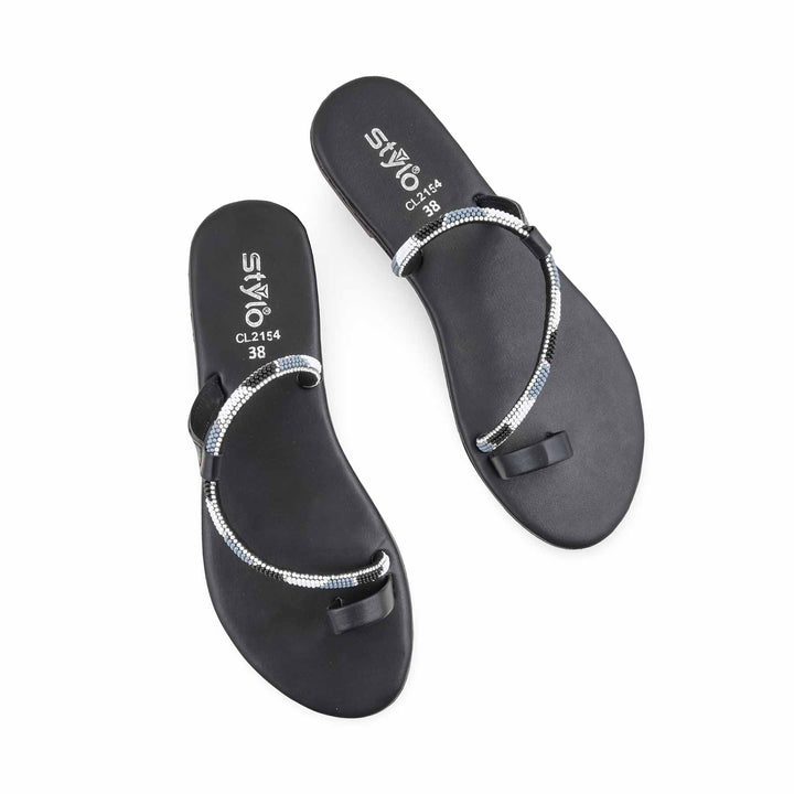 Black Casual Women Chappal CL2154