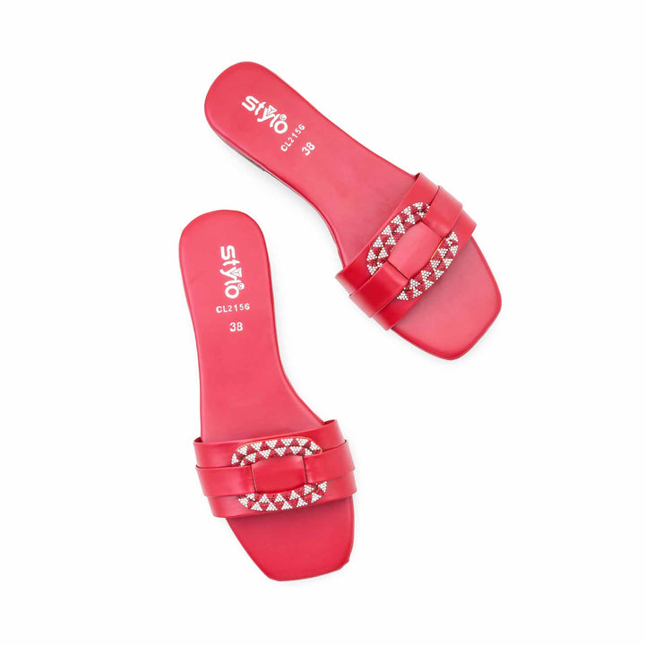 Maroon Casual Slipper For Women CL2156