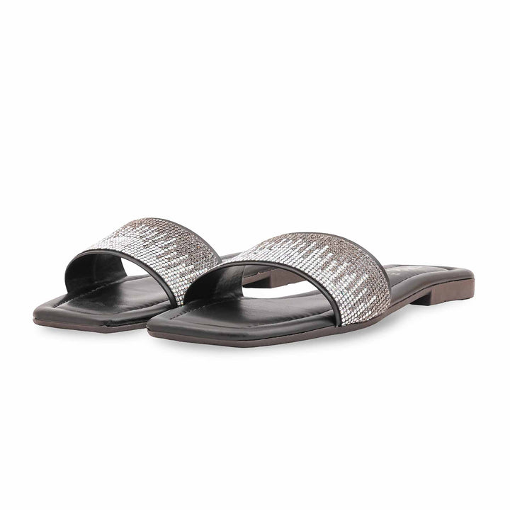 Black Casual Slipper For Ladies CL2158