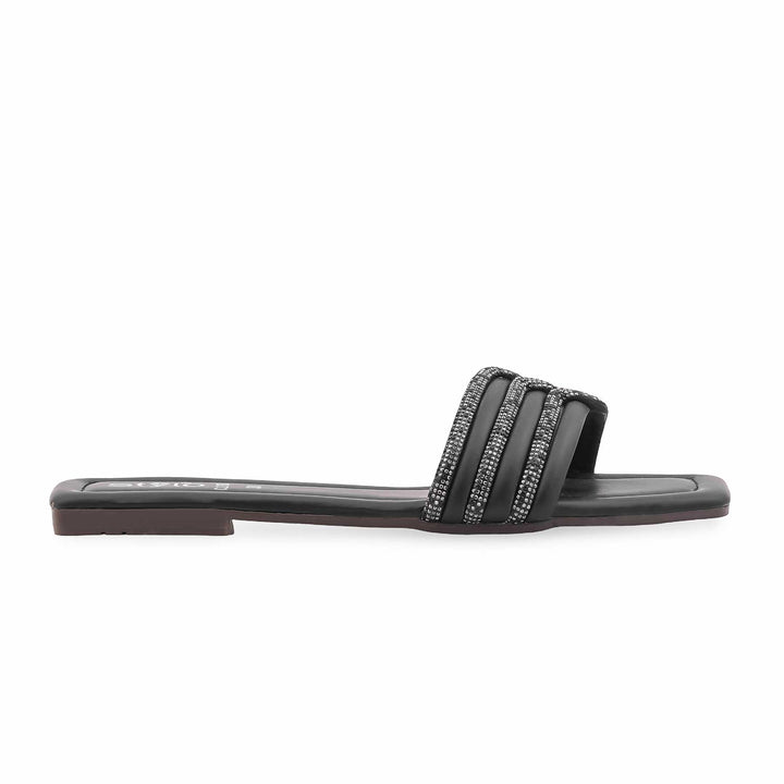Black Casual Slipper For Ladies CL2160