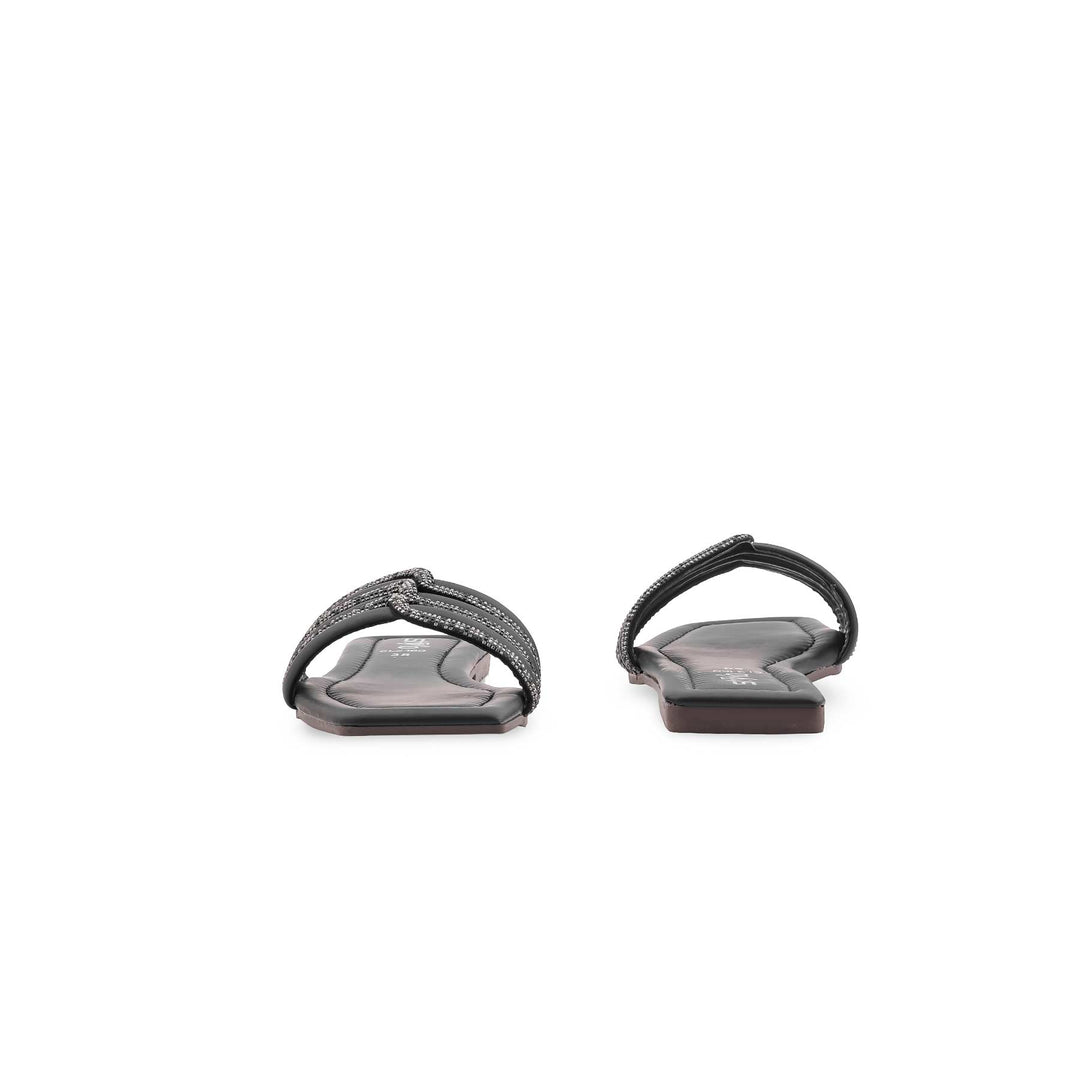 Black Casual Slipper For Ladies CL2160
