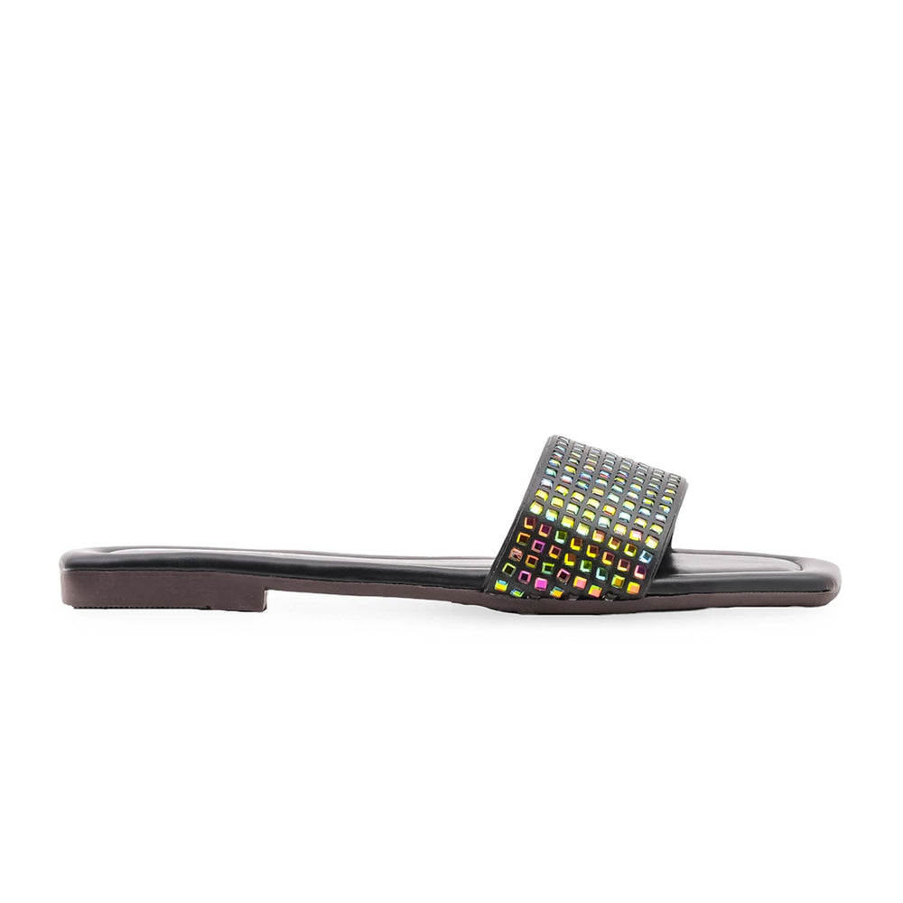 Black Casual Chappal For Ladies CL2161