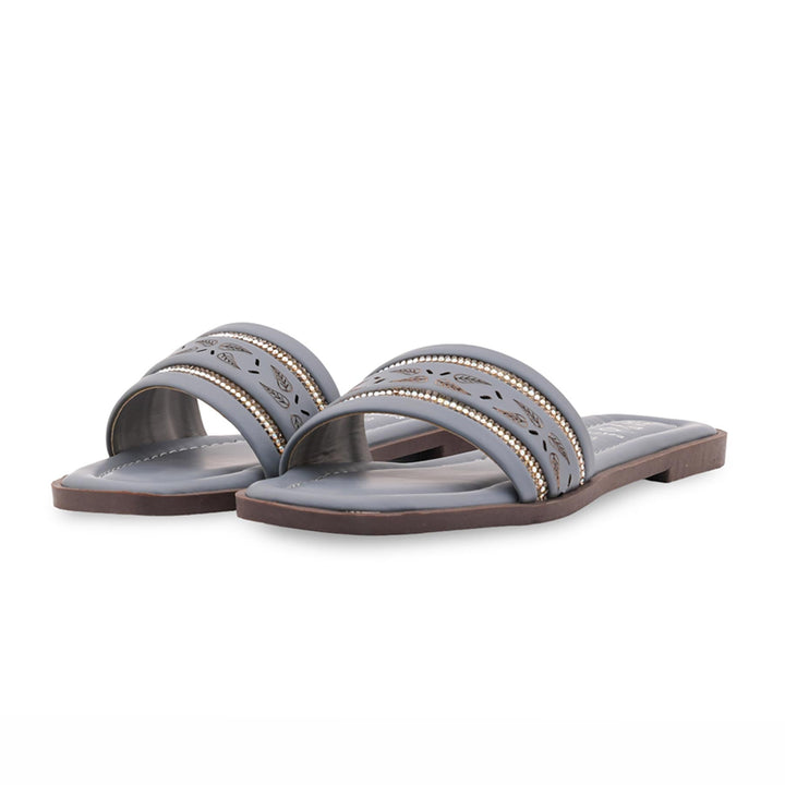 Grey Casual Slipper For Ladies CL2163