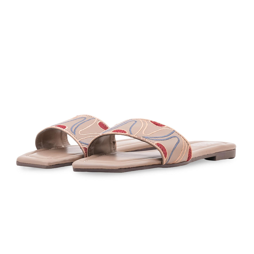 Beige Casual Slipper For Women CL2165