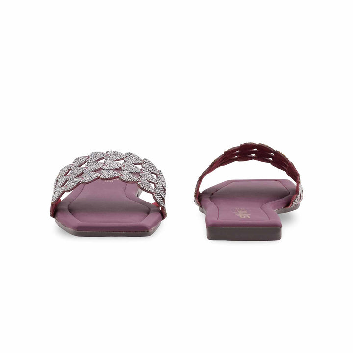 Maroon Casual Slipper For Women CL2166