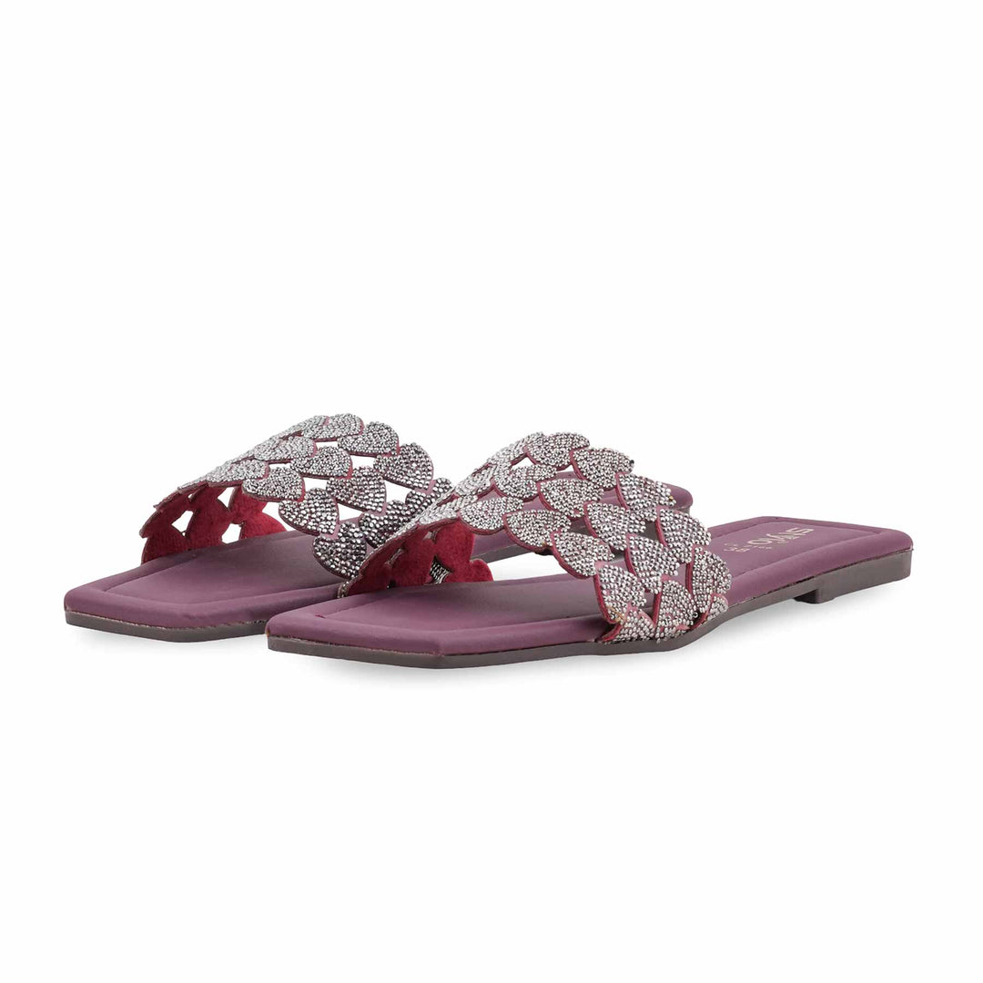 Maroon Casual Slipper For Women CL2166