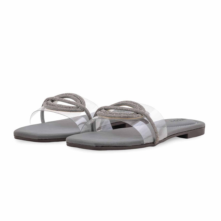 Grey Casual Slipper For Women CL2172