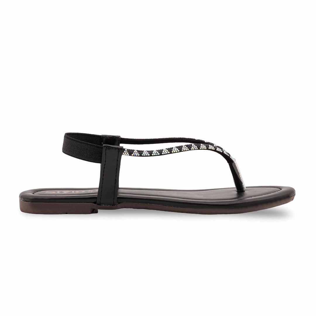 Black Casual Chappal For Women CL2173