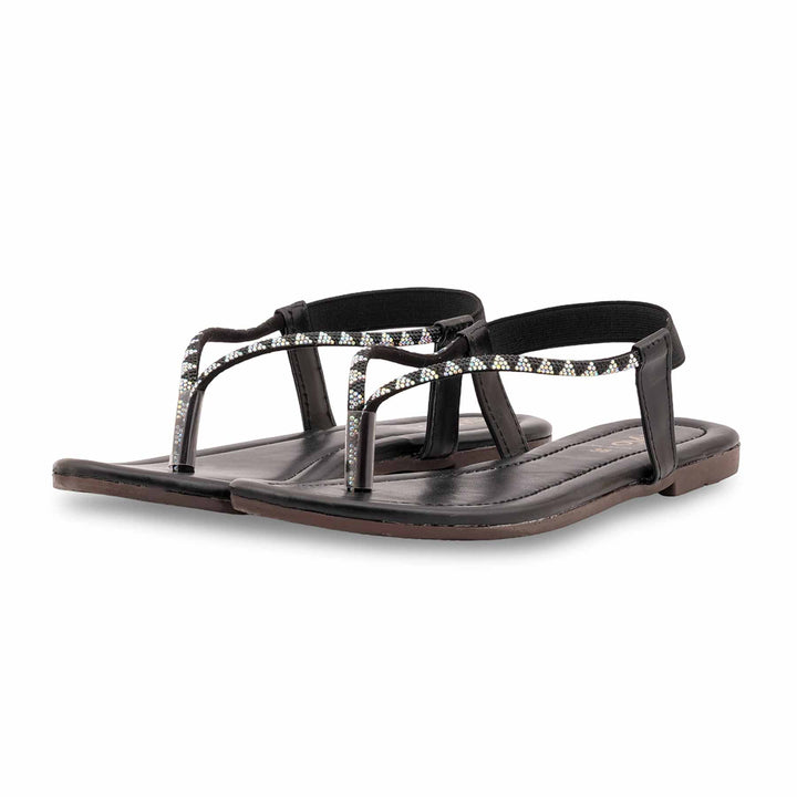 Black Casual Chappal For Women CL2173