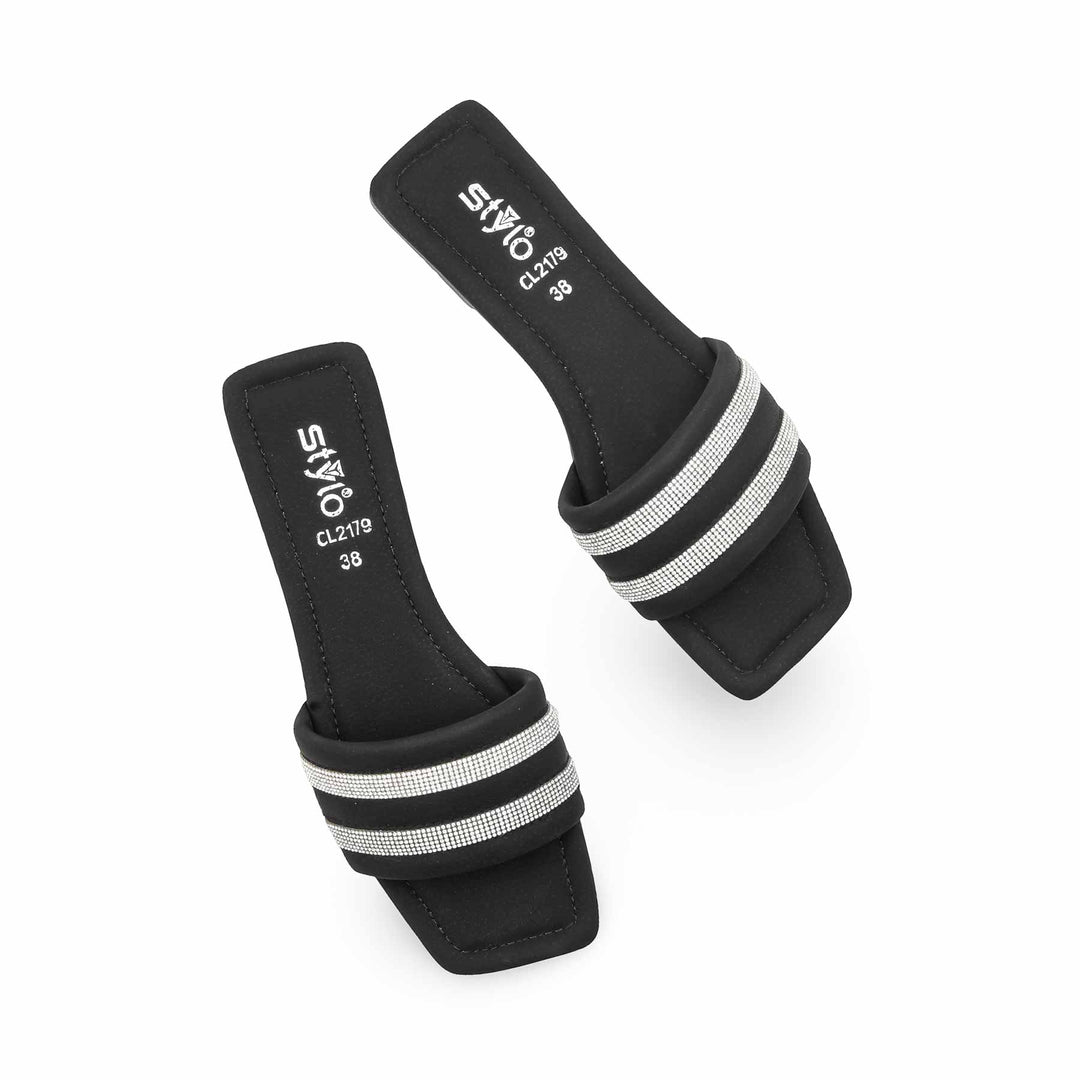 Black Casual Slipper For Women CL2179