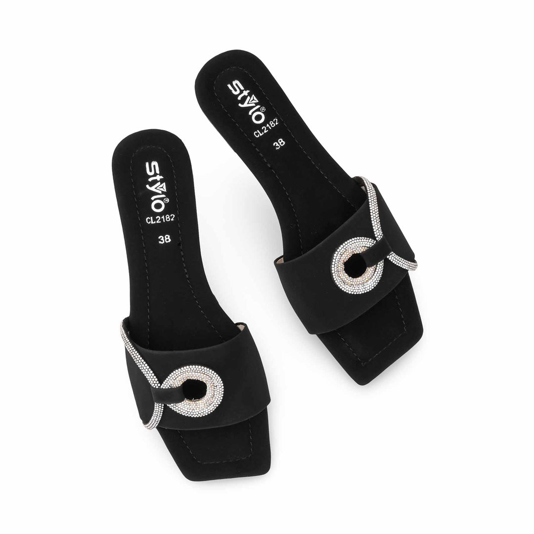 Black Casual Women Slipper CL2182