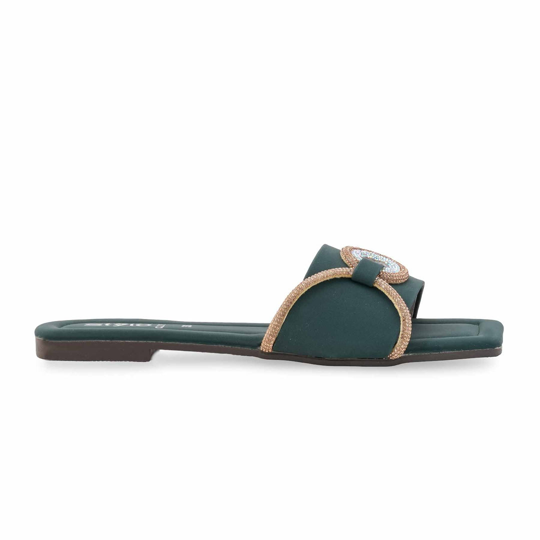 Green Casual Slipper For Women CL2182